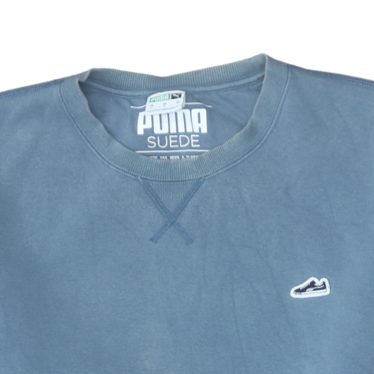 Puma Men's Blue Crew Neck Pullover Sweatshirt L Sports Style