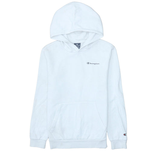 Champion Boys White Pullover Hoodie Size 10-11 Years Cotton Blend