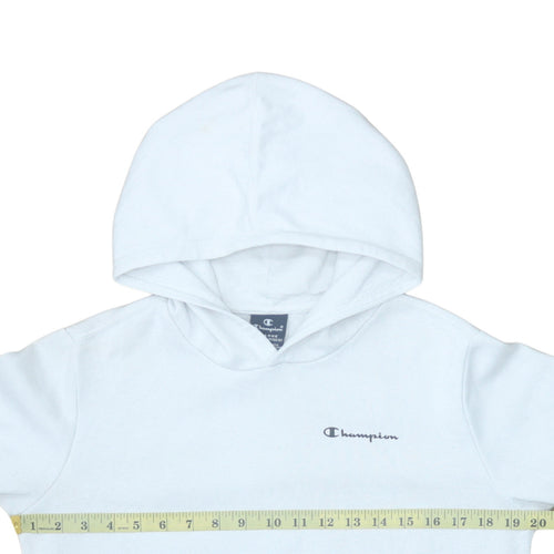 Champion Boys White Pullover Hoodie Size 10-11 Years Cotton Blend