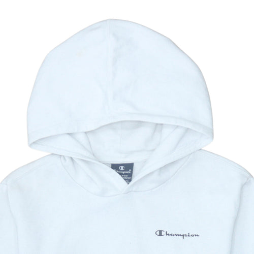 Champion Boys White Pullover Hoodie Size 10-11 Years Cotton Blend