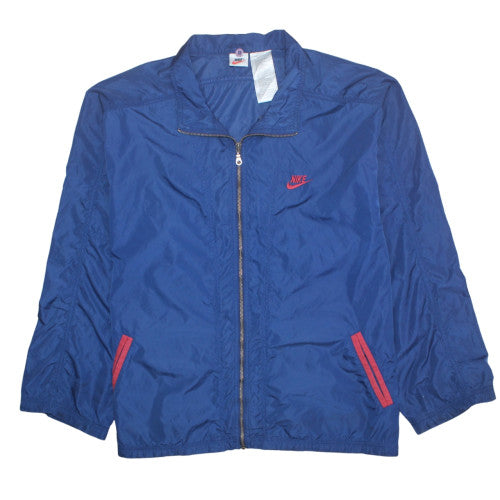 Nike Men's Blue Track Jacket L Nylon Windbreaker Sportswear