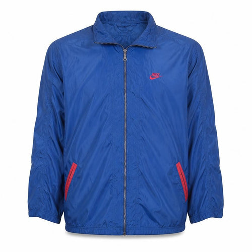 Nike Men's Blue Track Jacket L Nylon Windbreaker Sportswear