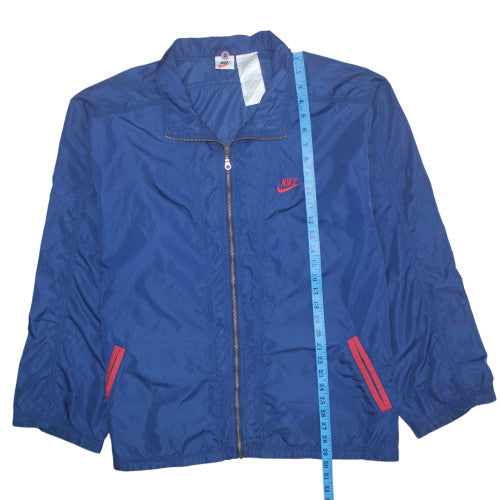Nike Men's Blue Track Jacket L Nylon Windbreaker Sportswear