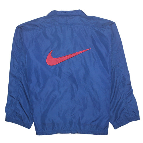 Nike Men's Blue Track Jacket L Nylon Windbreaker Sportswear