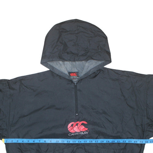 Canterbury Mens Black M Windbreaker Hooded Sports Jacket