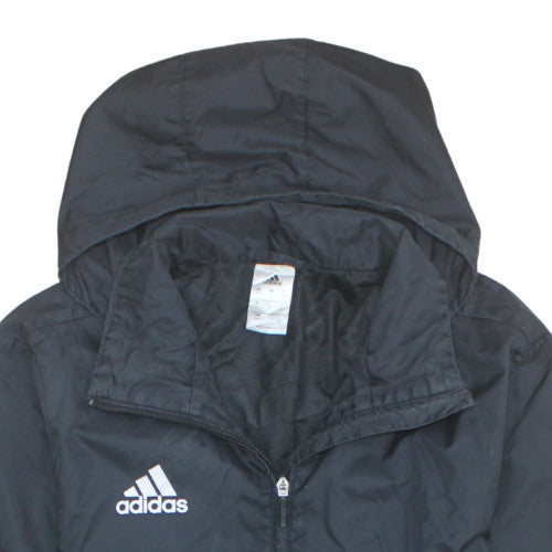 Adidas Men's Black S Hooded Windbreaker Jacket