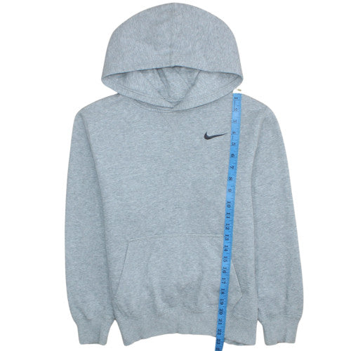 Nike Boys Grey Pullover Hoodie L 12-13 Years Fleece Sweatshirt