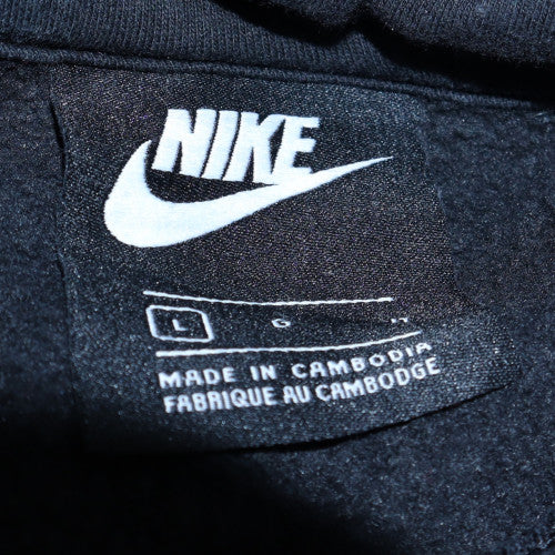 Nike Mens Black L Pullover Hoodie Fleece Sweatshirt