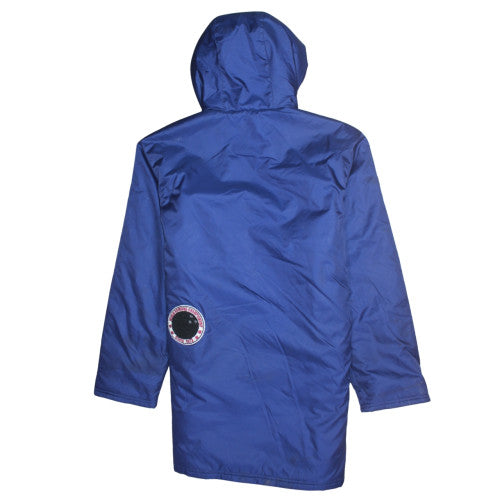 Adidas Men's Blue L Hooded Water Resistant Parka Coat