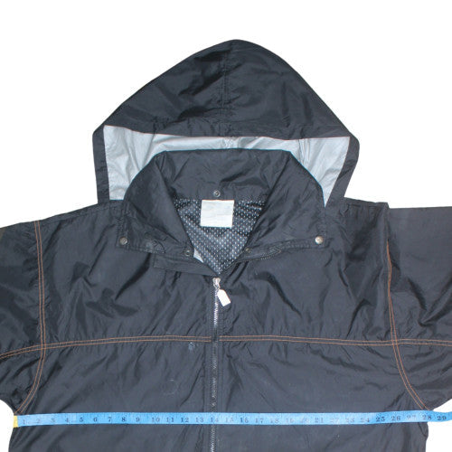 Adidas Mens Black XL Windbreaker Hooded Track Jacket