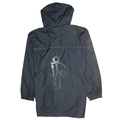 Adidas Mens Black XL Windbreaker Hooded Track Jacket