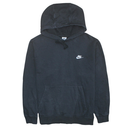 Nike Mens Black Pullover Hoodie Large Fleece Cotton Blend