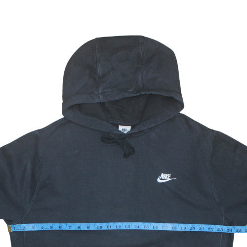 Nike Mens Black Pullover Hoodie Large Fleece Cotton Blend