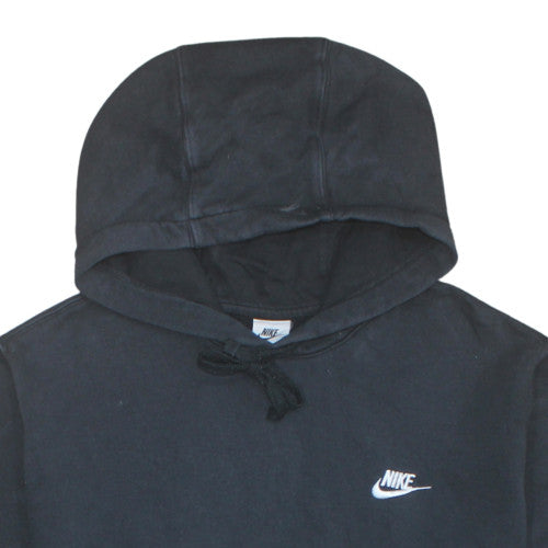 Nike Mens Black Pullover Hoodie Large Fleece Cotton Blend