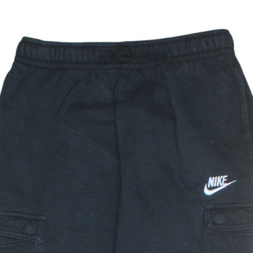 Nike Boys Black XL Cargo Jogger Trousers Fleece Lined Elastic Waist