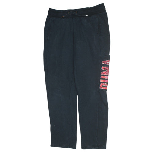 Puma Women's Black Jogger Sweatpants Size 12 Cotton Blend Logo