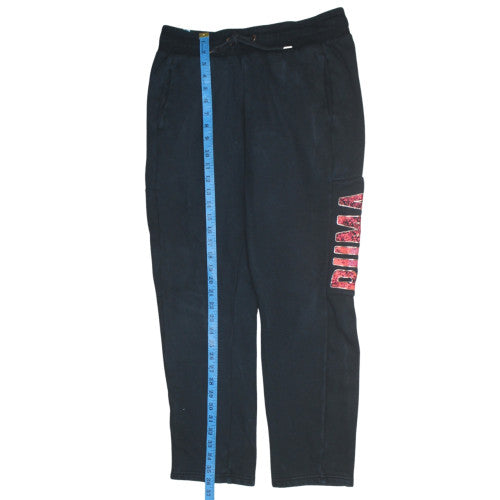 Puma Women's Black Jogger Sweatpants Size 12 Cotton Blend Logo