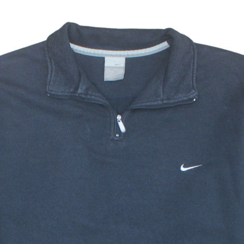 Nike Men's Blue 1/4 Zip Fleece Sweatshirt Size M Regular Fit