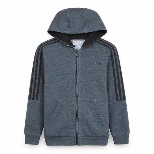 Adidas Boys Blue Full Zip Hoodie Size 13-14 Years Casual Sportswear