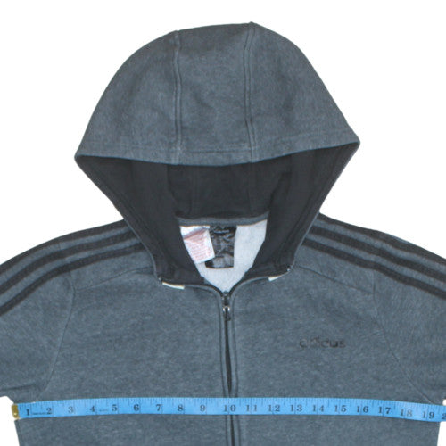 Adidas Boys Blue Full Zip Hoodie Size 13-14 Years Casual Sportswear