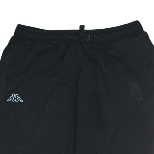 Kappa Mens Black Jogger Sweatpants Medium Fleece Tapered Fit
