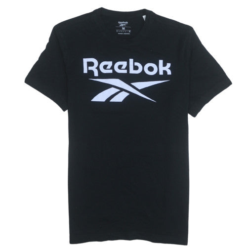 Reebok Men's Black Crew Neck Short Sleeve Graphic T-Shirt Size M
