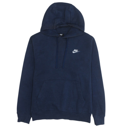 Nike Mens Navy Blue Pullover Hoodie Small Cotton Blend Fleece