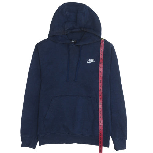 Nike Mens Navy Blue Pullover Hoodie Small Cotton Blend Fleece