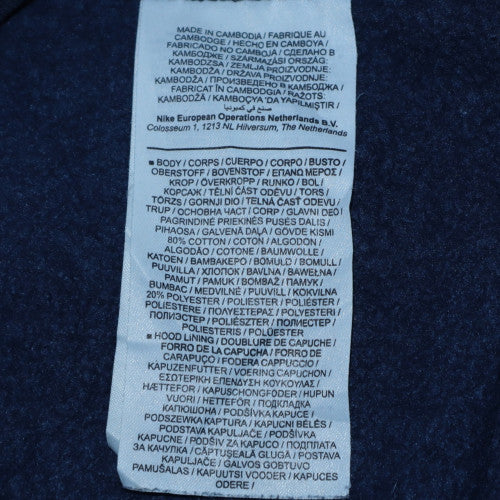 Nike Mens Navy Blue Pullover Hoodie Small Cotton Blend Fleece