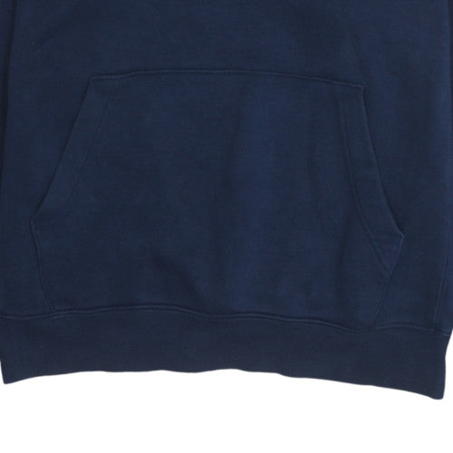 Nike Mens Navy Blue Pullover Hoodie Small Cotton Blend Fleece