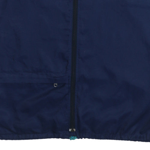Adidas Men's Blue Medium Windbreaker Hooded Jacket