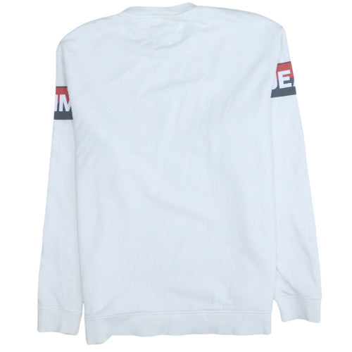 Tommy Jeans Men's White XL Pullover Sweatshirt with Logo