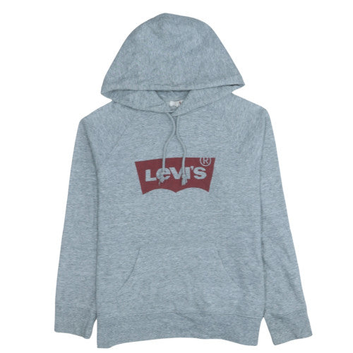 Levi's Men's Grey Pullover Hoodie Medium Logo Fleece Sweatshirt