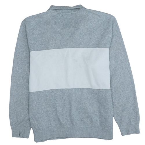 Nike Men's Grey Track Jacket L Full Zip Colourblock Fleece