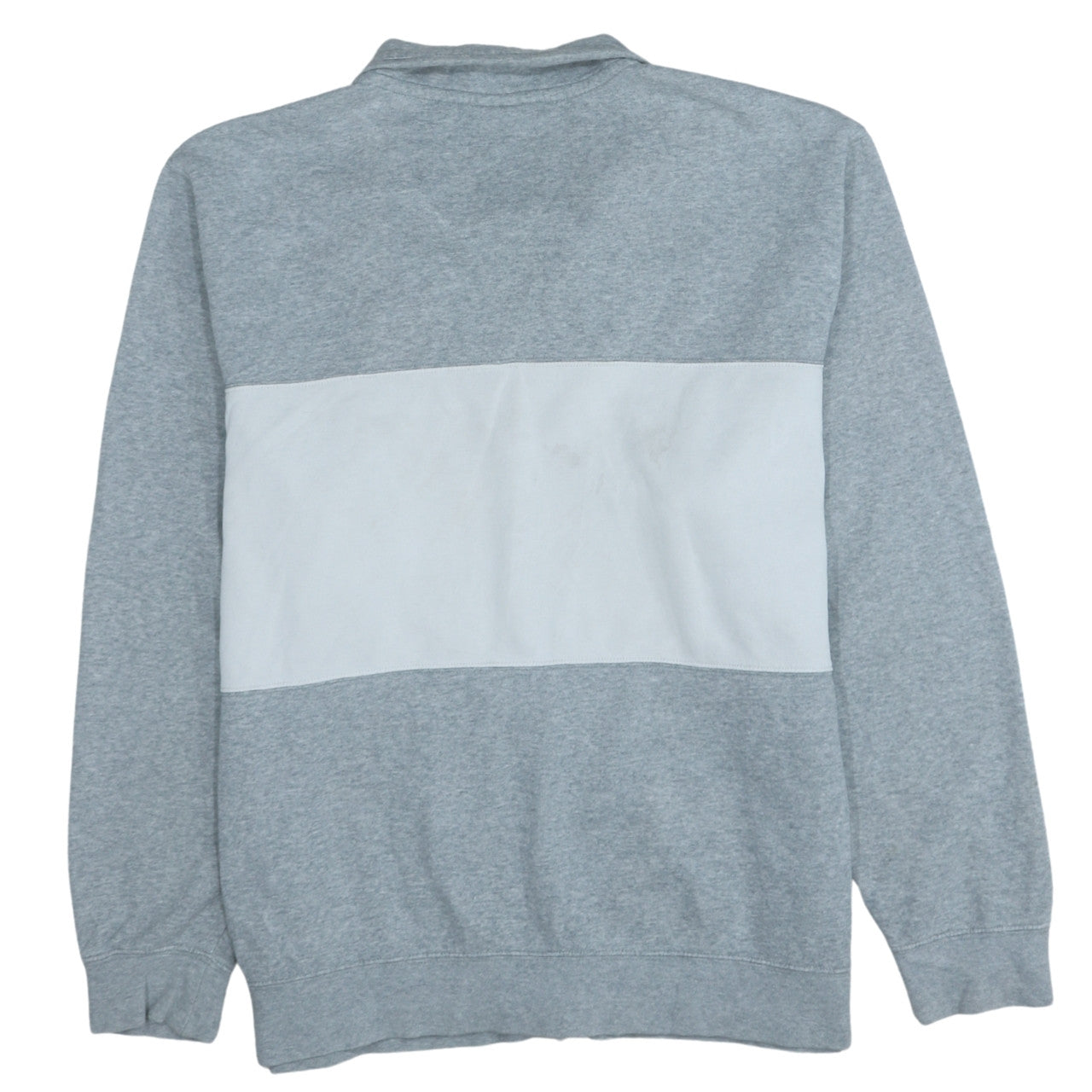 Nike Men's Grey Track Jacket L Full Zip Colourblock Fleece