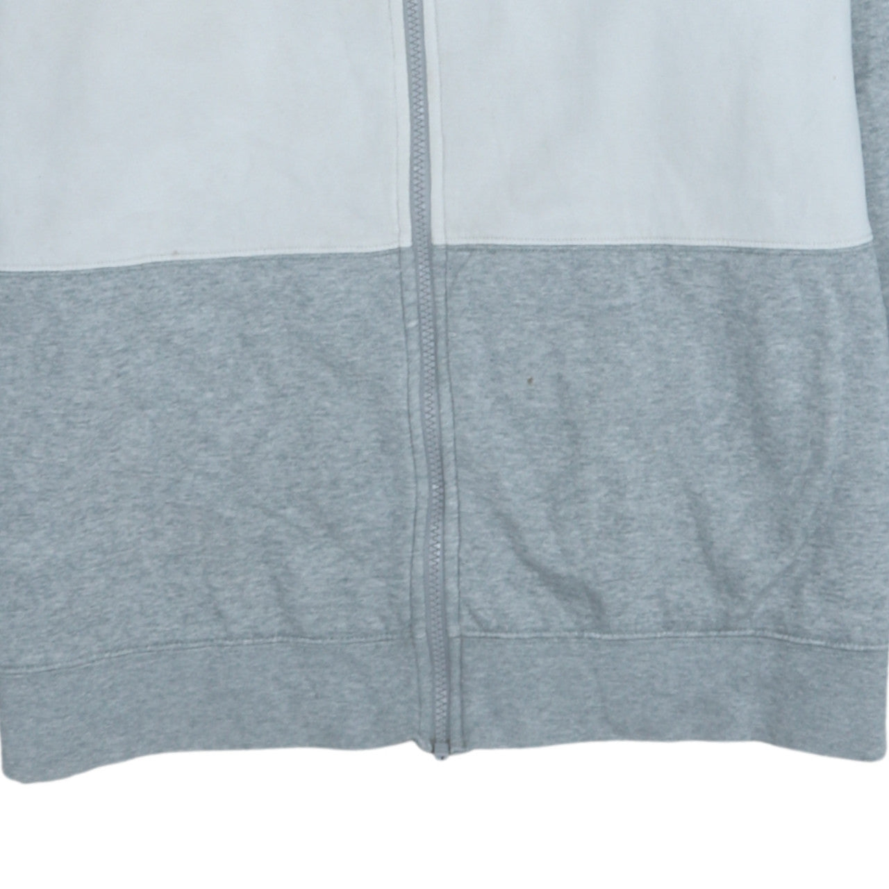 Nike Men's Grey Track Jacket L Full Zip Colourblock Fleece