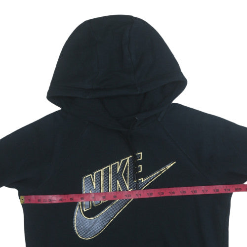 Nike Women's Black XS Pullover Hoodie with Gold Logo