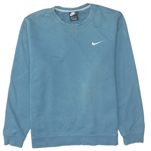 Nike Men's Blue Crew Neck Cotton Sweatshirt XL Classic Fit