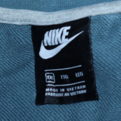 Nike Men's Blue Crew Neck Cotton Sweatshirt XL Classic Fit