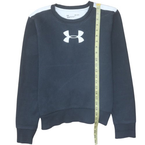 Under Armour Men's Black & White Crew Neck Loose Fit Sweatshirt M