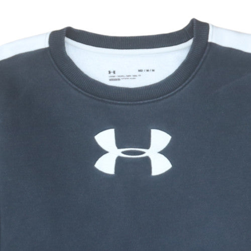 Under Armour Men's Black & White Crew Neck Loose Fit Sweatshirt M