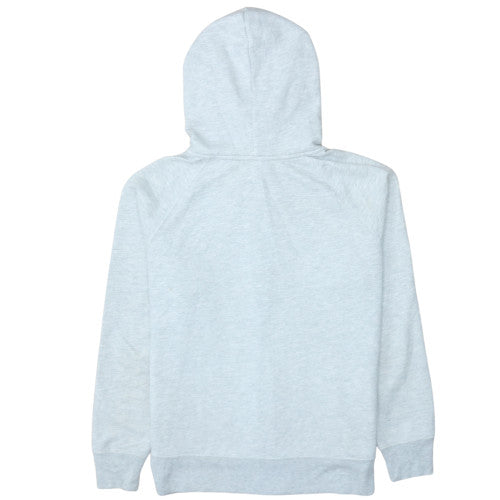 GAP Women Light Grey Full Zip Hoodie Large Cotton Blend Logo