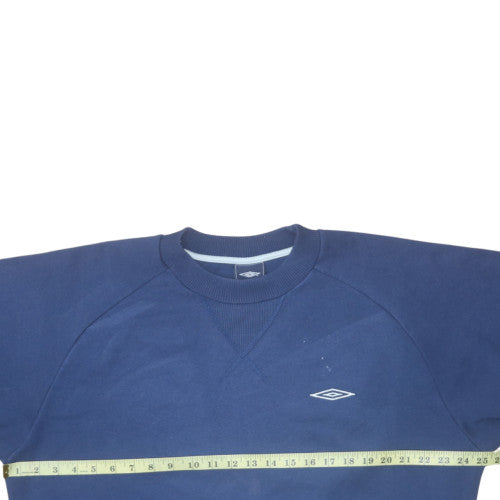 Umbro Men’s Blue Crew Neck Pullover Sweatshirt M Regular Fit