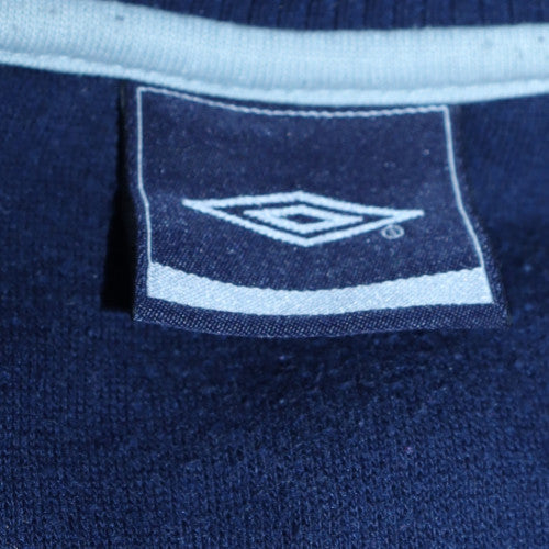 Umbro Men’s Blue Crew Neck Pullover Sweatshirt M Regular Fit
