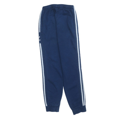 Adidas Men Blue Jogger Trousers S Regular Fit Casual Sportswear