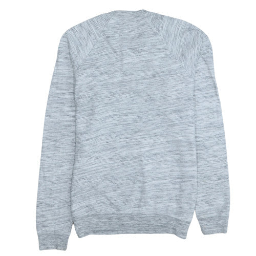 Bella Canvas Men's Grey Christmas Santa Graphic Crew Neck Sweatshirt M