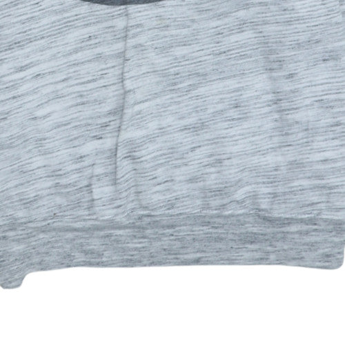 Bella Canvas Men's Grey Christmas Santa Graphic Crew Neck Sweatshirt M