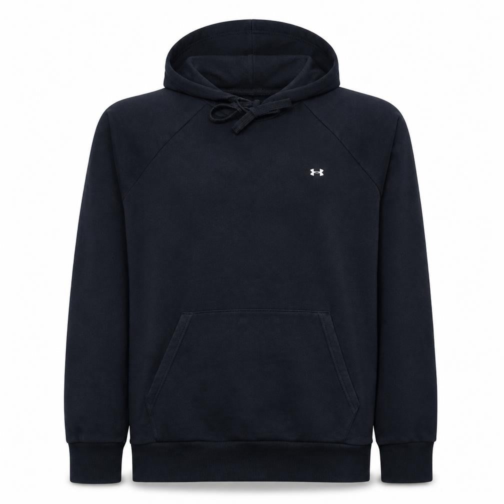 Front view of Under Armour Men Black Large Pullover Hoodie Fleece Logo