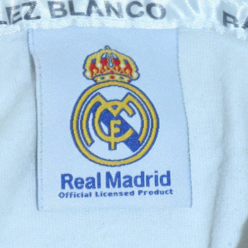 Adidas Real Madrid White Long Sleeve Men's Polo Shirt L
