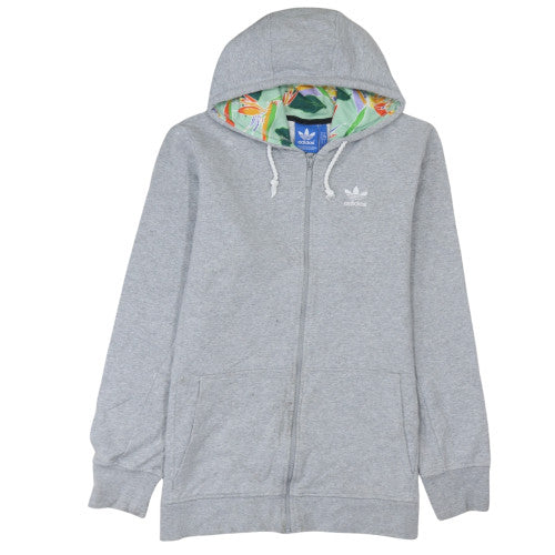 Adidas Mens Grey Full Zip Hoodie 2XL Hooded Sweatshirt